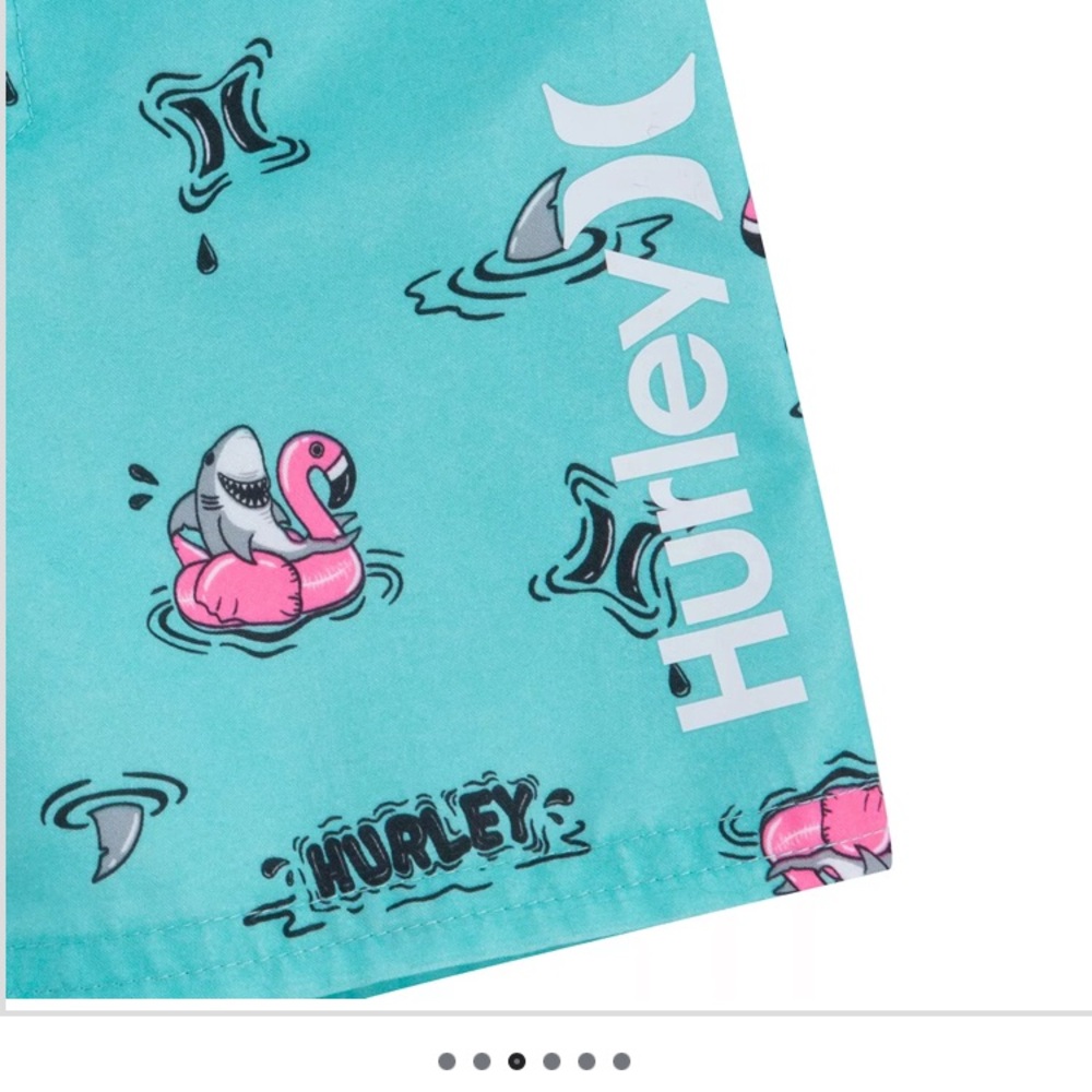 Hurley Blue Swim Trunks with Playful Design